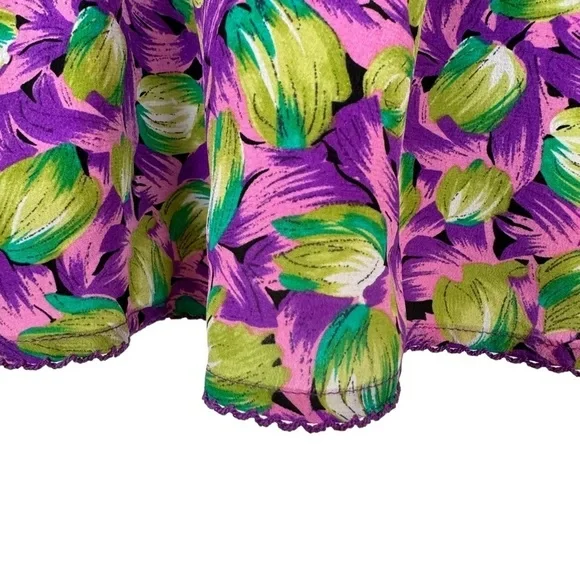 Odille Anthropologie 100% Silk Floral Ruffle Blouse Sleeveless Girly‎ Coquette - Picture 11 of 15